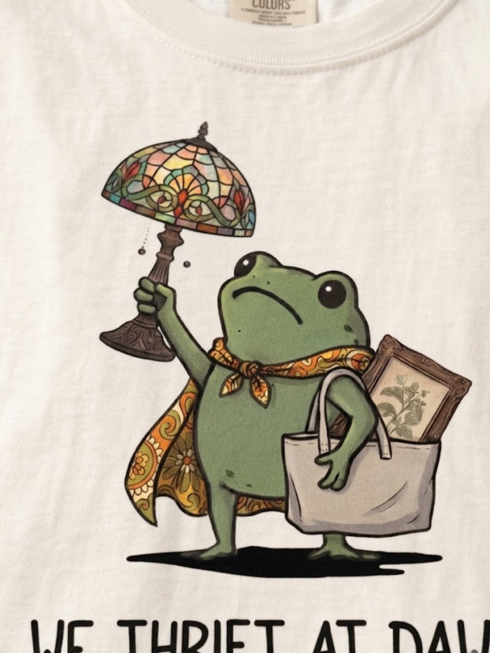 Comfort Colors Cream Frog Thrift Graphic Tee - Picture 3 of 4